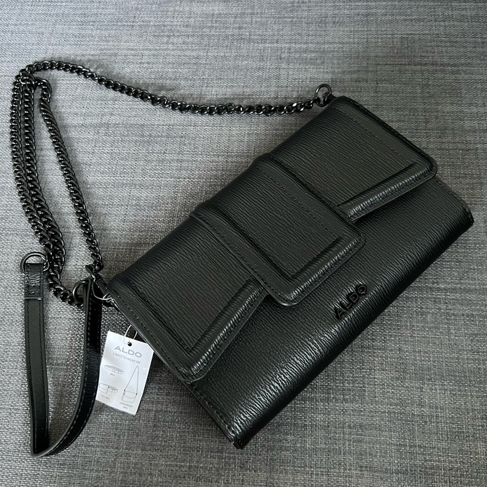 NWT ALDO FLAP CROSSBODY SHOULDER BAG POUCH FANNY BELT BAG PURSE 3 IN 1 - Picture 4 of 12